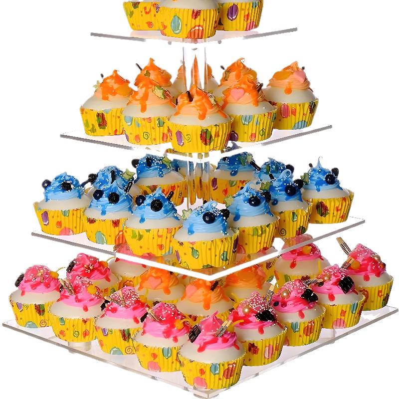 Cupcake Stand Tier - 3/4/5 Tier Acrylic Wedding Cake Stand