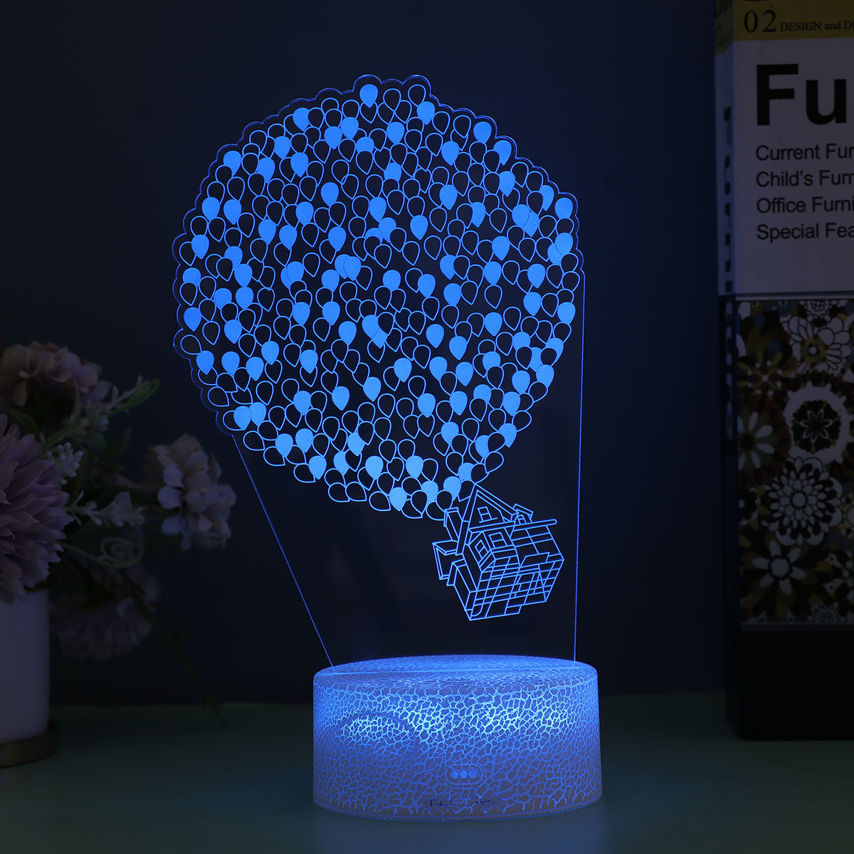 Led Balloon Light - Hot Air Balloon Night Light 3D