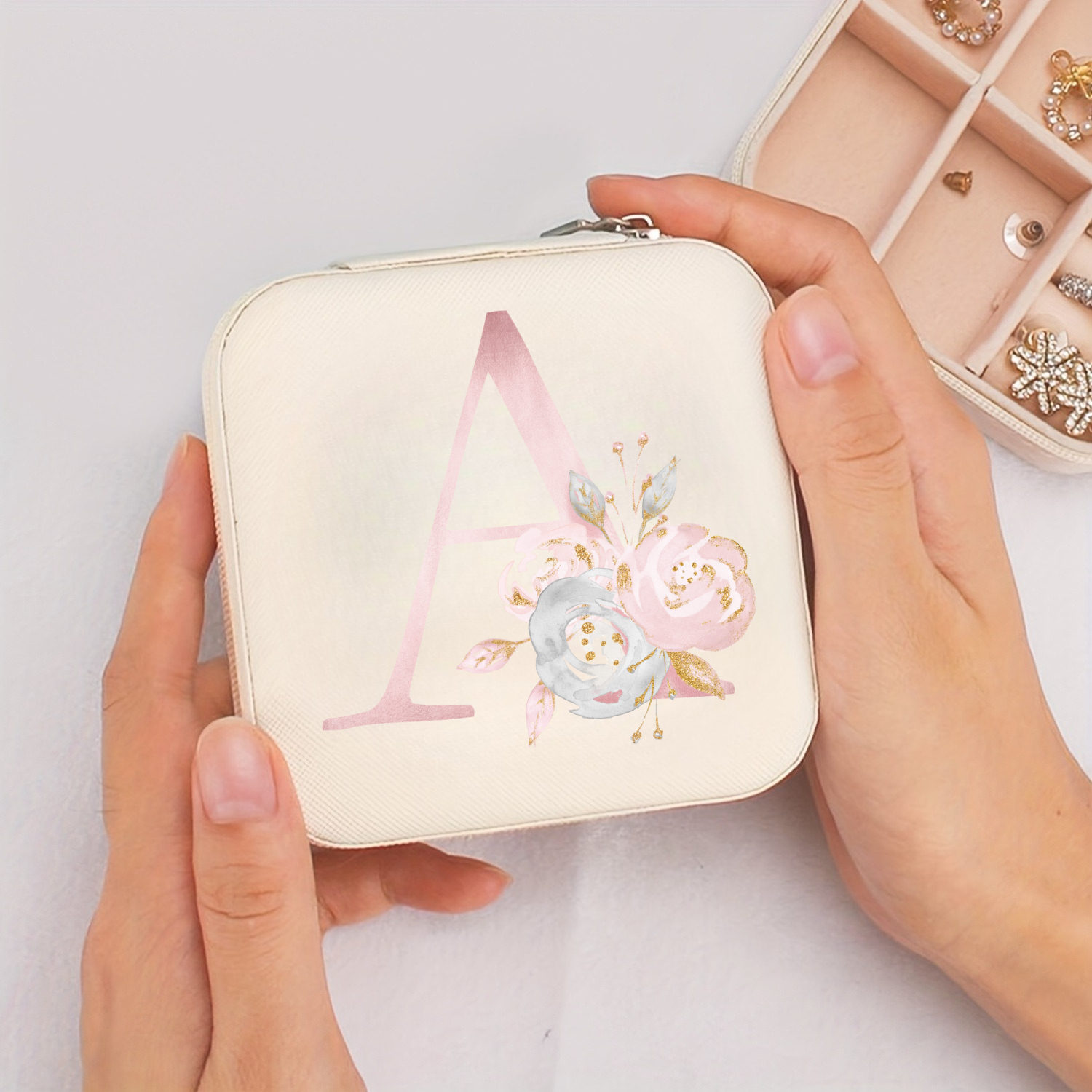 Event Z - A-Z Alphabet Print Beige Travel White