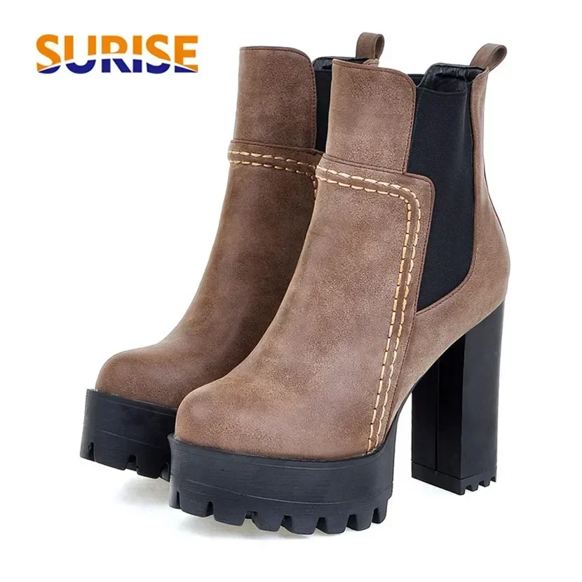 Eve Party - Big Size Winter Women Chelsea Platform