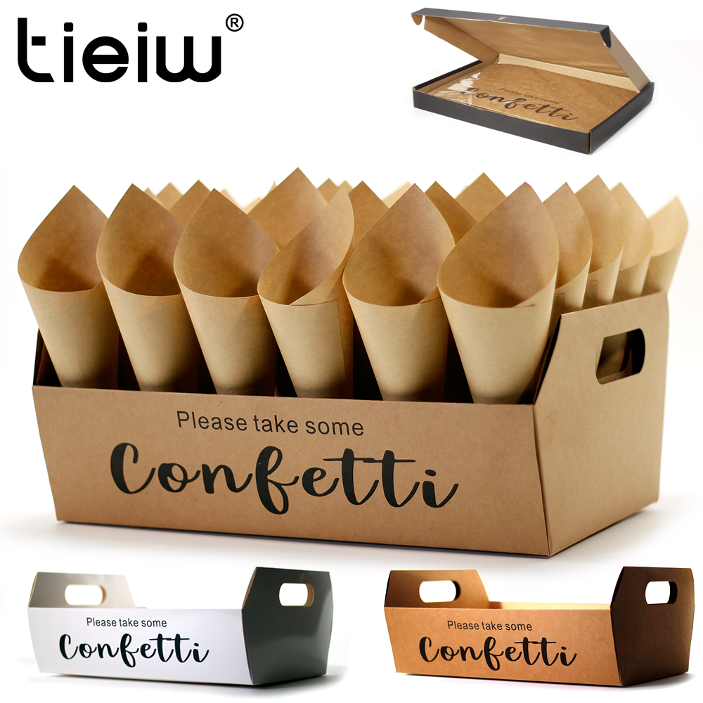 Cotton Candy Cone - confetti cones holder natural confetti cone