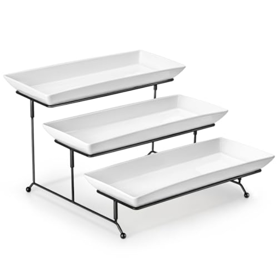 Cupcake Stand Tier - 3 Tier Serving Tray Porcelain Tiered