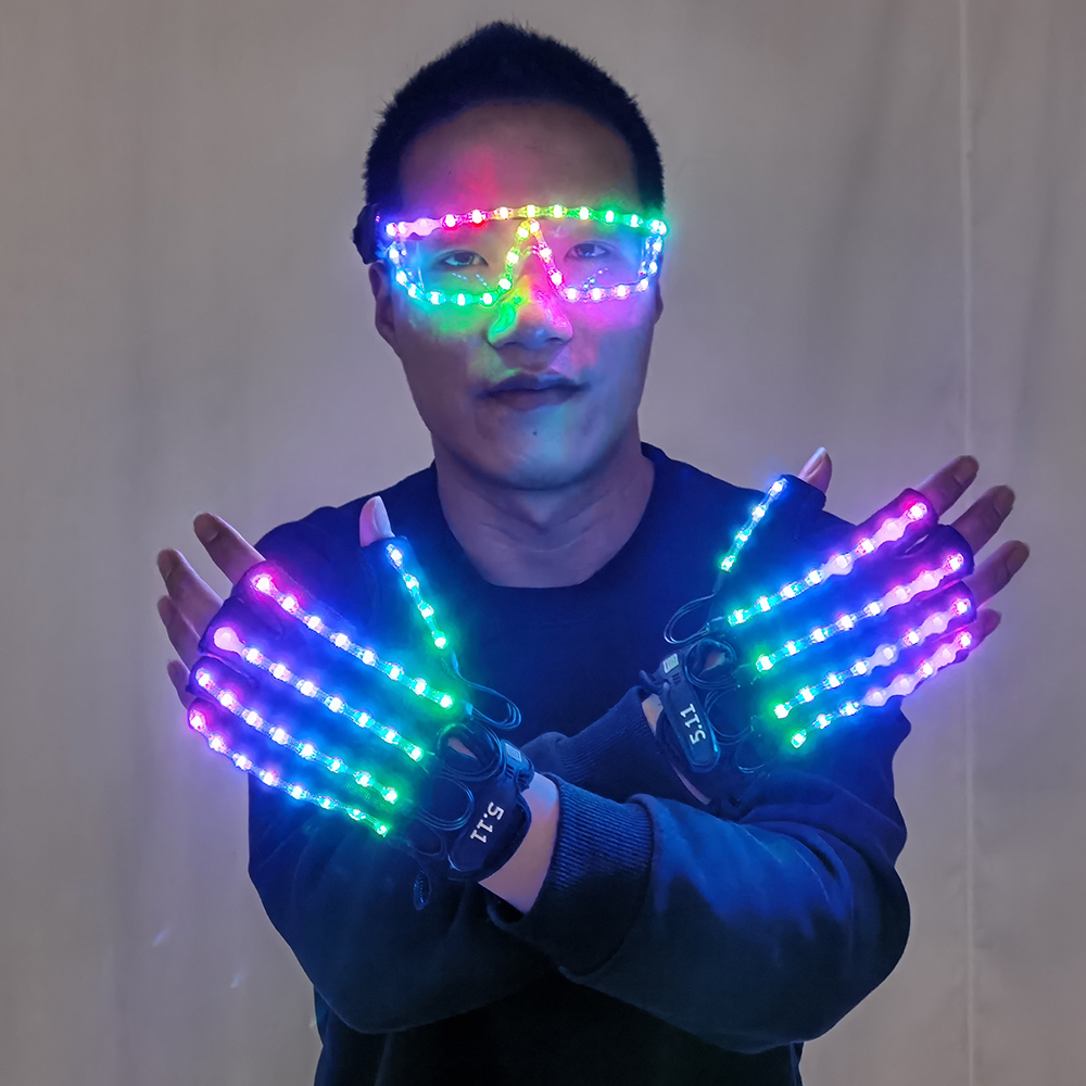 LED Gloves Glowing Glasses Lig – Event Party Dj recenzja i cena