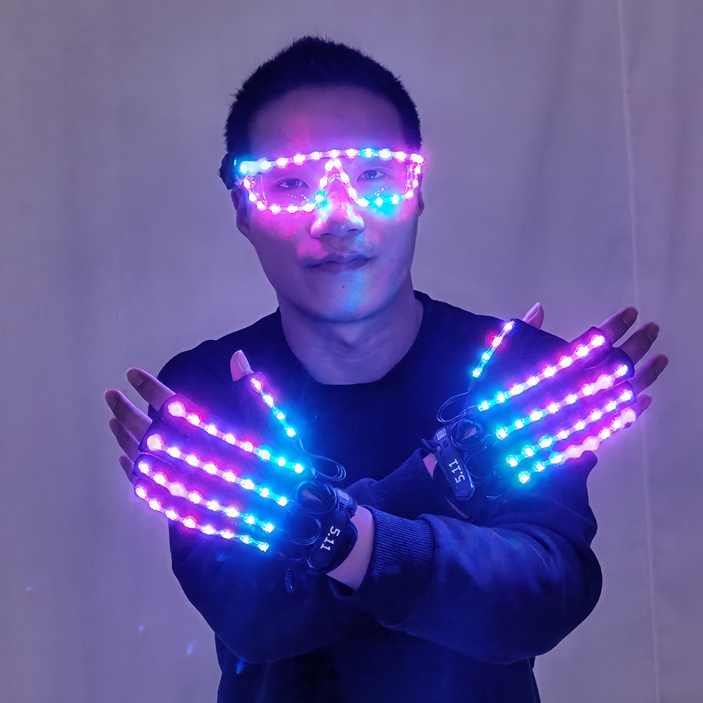 LED Gloves Glowing Glasses Lig – Event Party Dj recenzja i cena