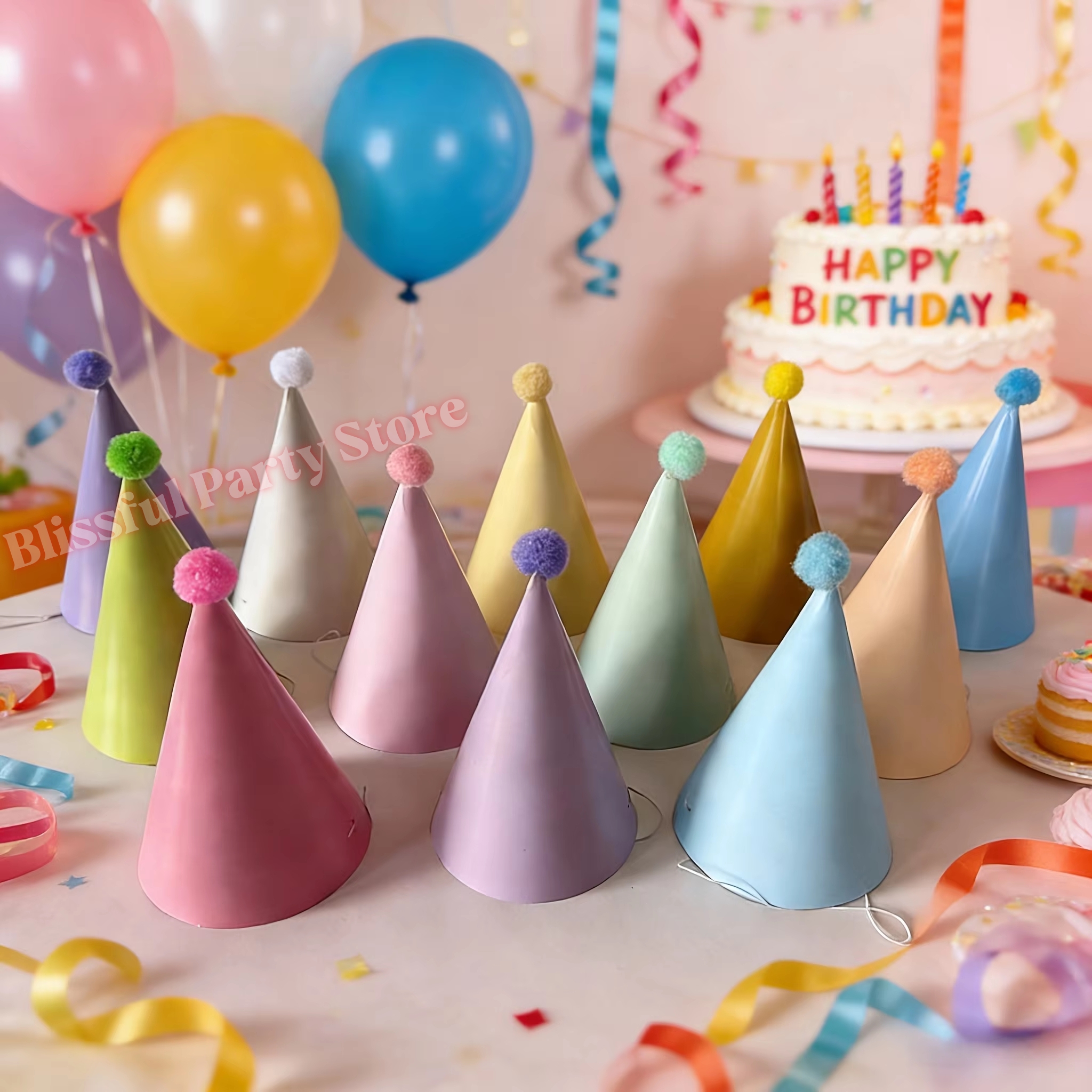 Colorful Birthday Party Hats M – Party Hat Cone recenzja i cena
