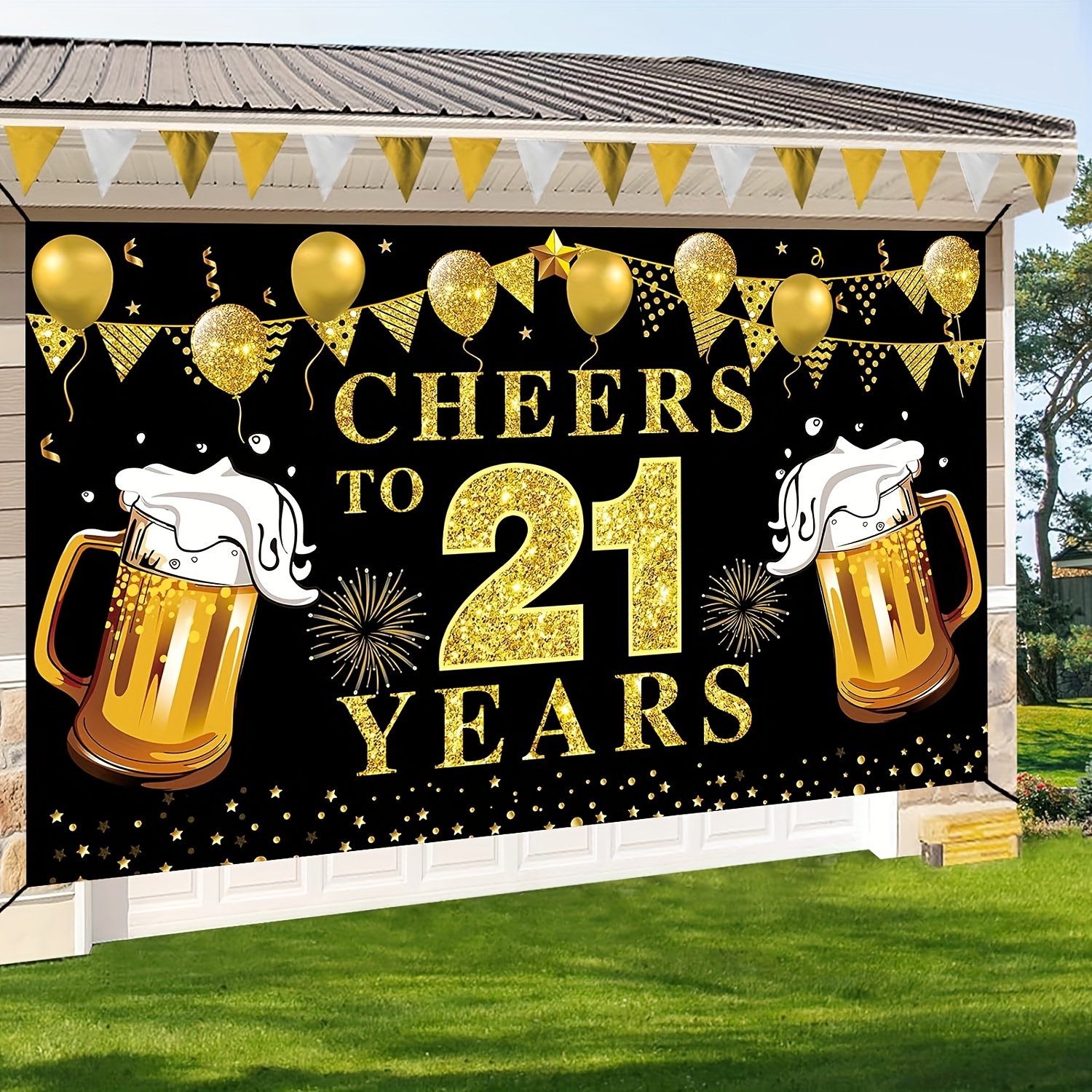 21st Birthday Celebration Bann – Party Banner Gold recenzja i cena
