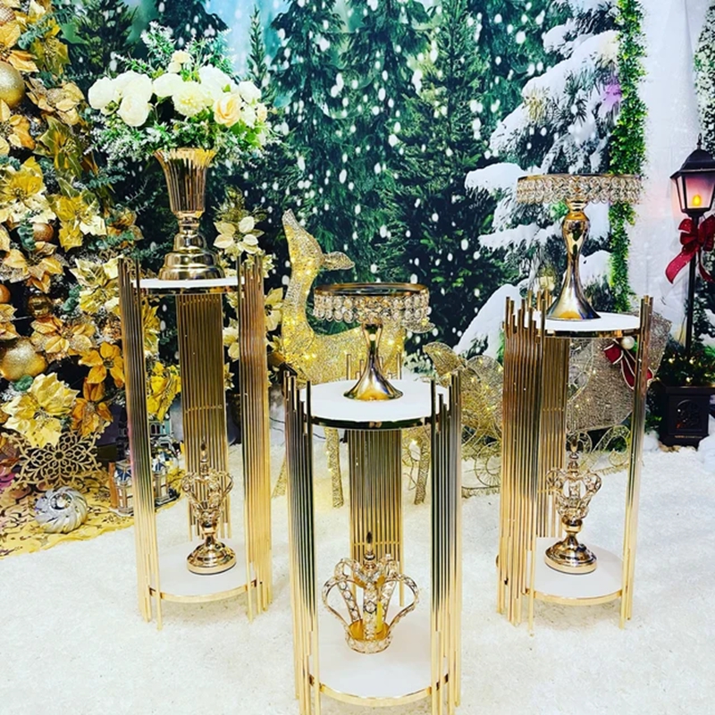 decoration gold metal walkway  – Dessert Table Backdrop recenzja i cena