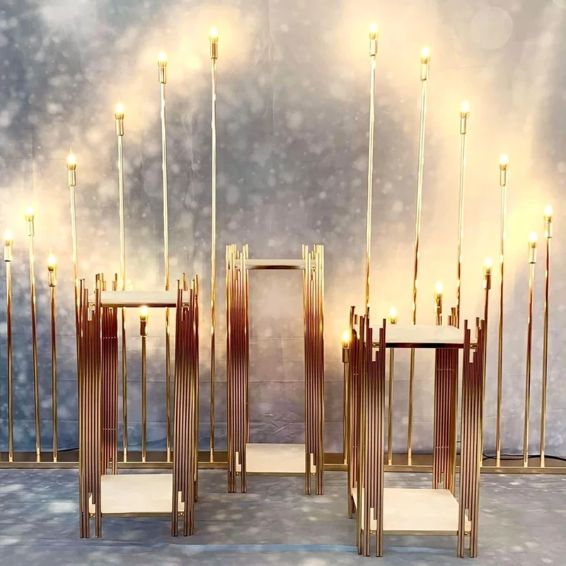 decoration gold metal walkway  – Dessert Table Backdrop recenzja i cena