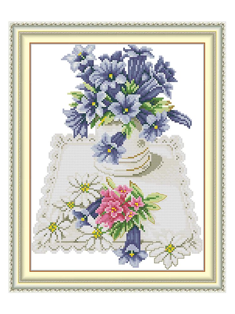 Blue Flowers On Lace Napkins P – Napkin Folding Set recenzja i cena