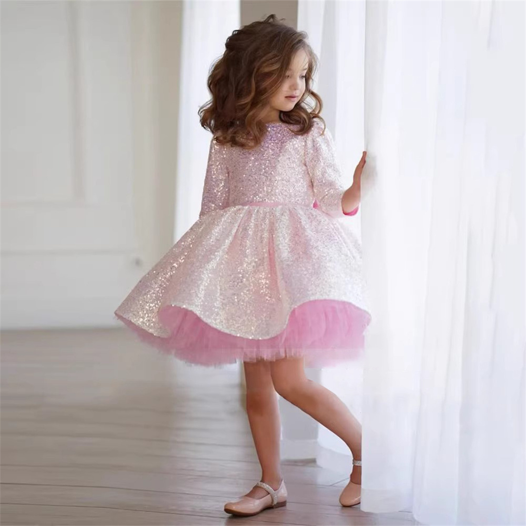 Glitter Pink Girl Dress Knee L – Birthday Sash Glitter recenzja i cena