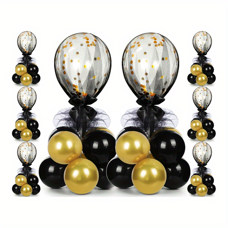 8 Set, Black & Gold Balloon Ce – Centerpiece Stick recenzja i cena