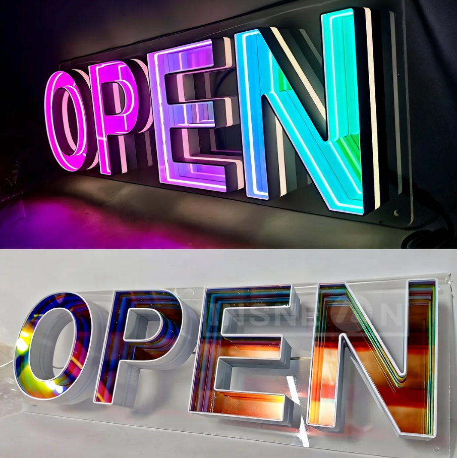 Shop Mirror Sign Custom Infini – Neon Sign Party recenzja i cena
