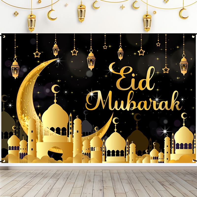 VIKAMA Eid Al Fitr Happy Backg – Party Banner Gold recenzja i cena