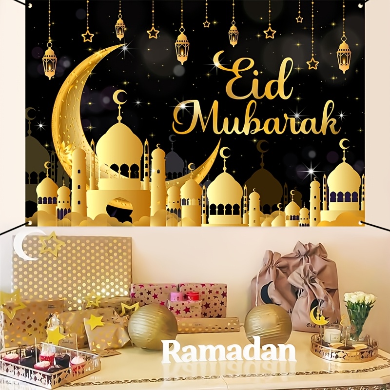 VIKAMA Eid Al Fitr Happy Backg – Party Banner Gold recenzja i cena