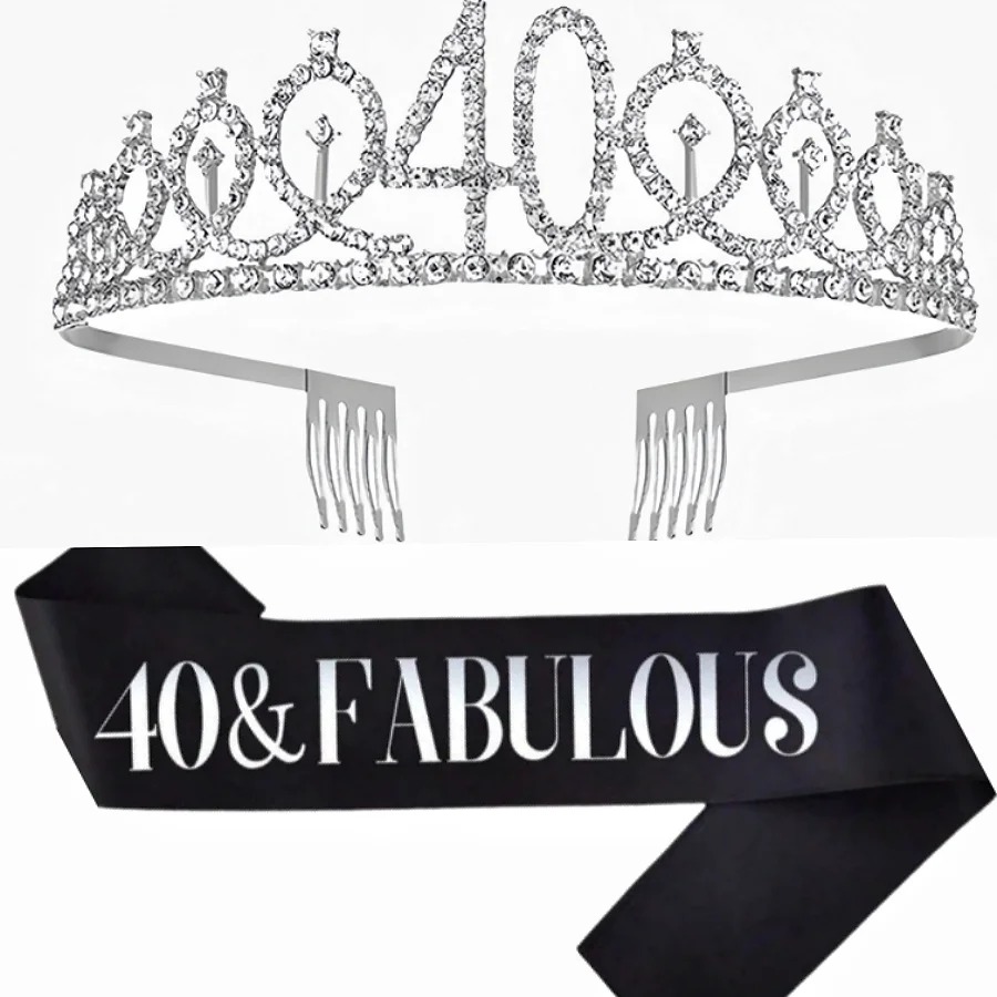 Glitter Silvery Birthday Tiara – Birthday Sash Glitter recenzja i cena