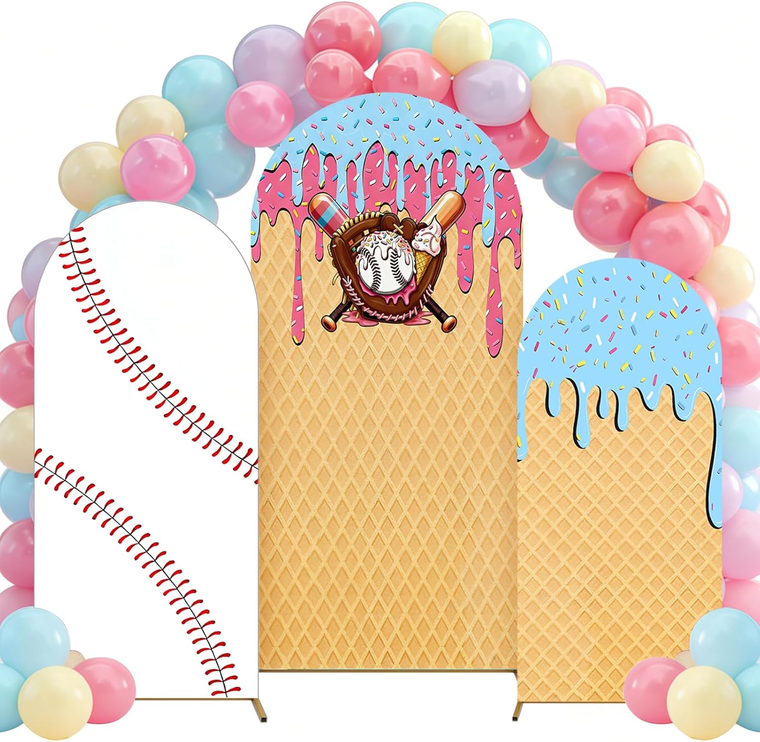 Baseball Ice Cream Drip Arch B – Dessert Table Backdrop recenzja i cena