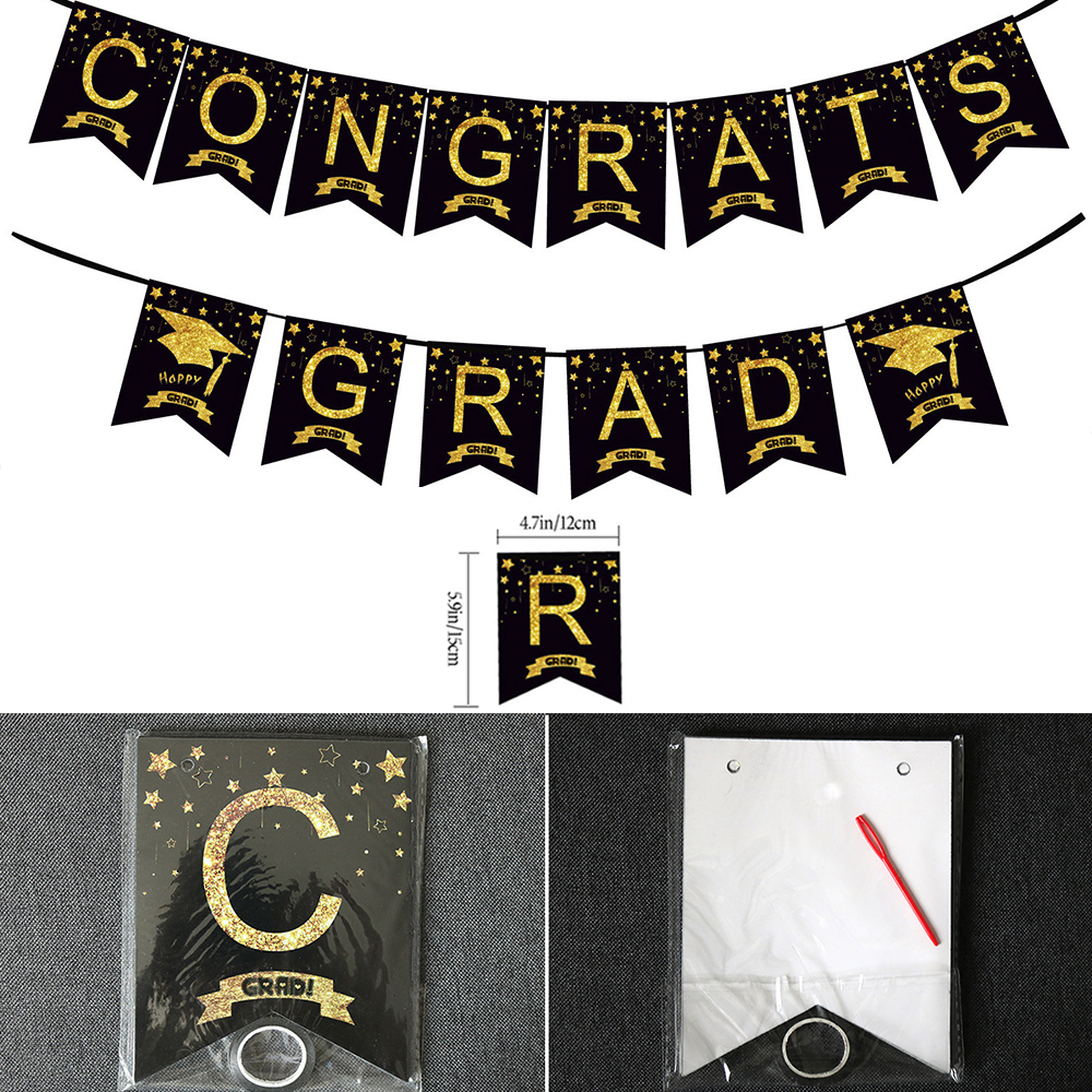 Graduation Party Decoration Se – Party Banner Gold recenzja i cena