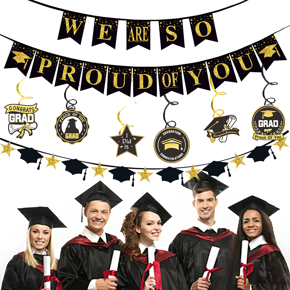 Graduation Party Decoration Se – Party Banner Gold recenzja i cena