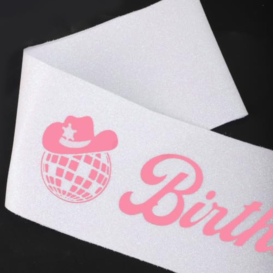 Birthday Girl Sash Pink Disco  – Birthday Sash Glitter recenzja i cena