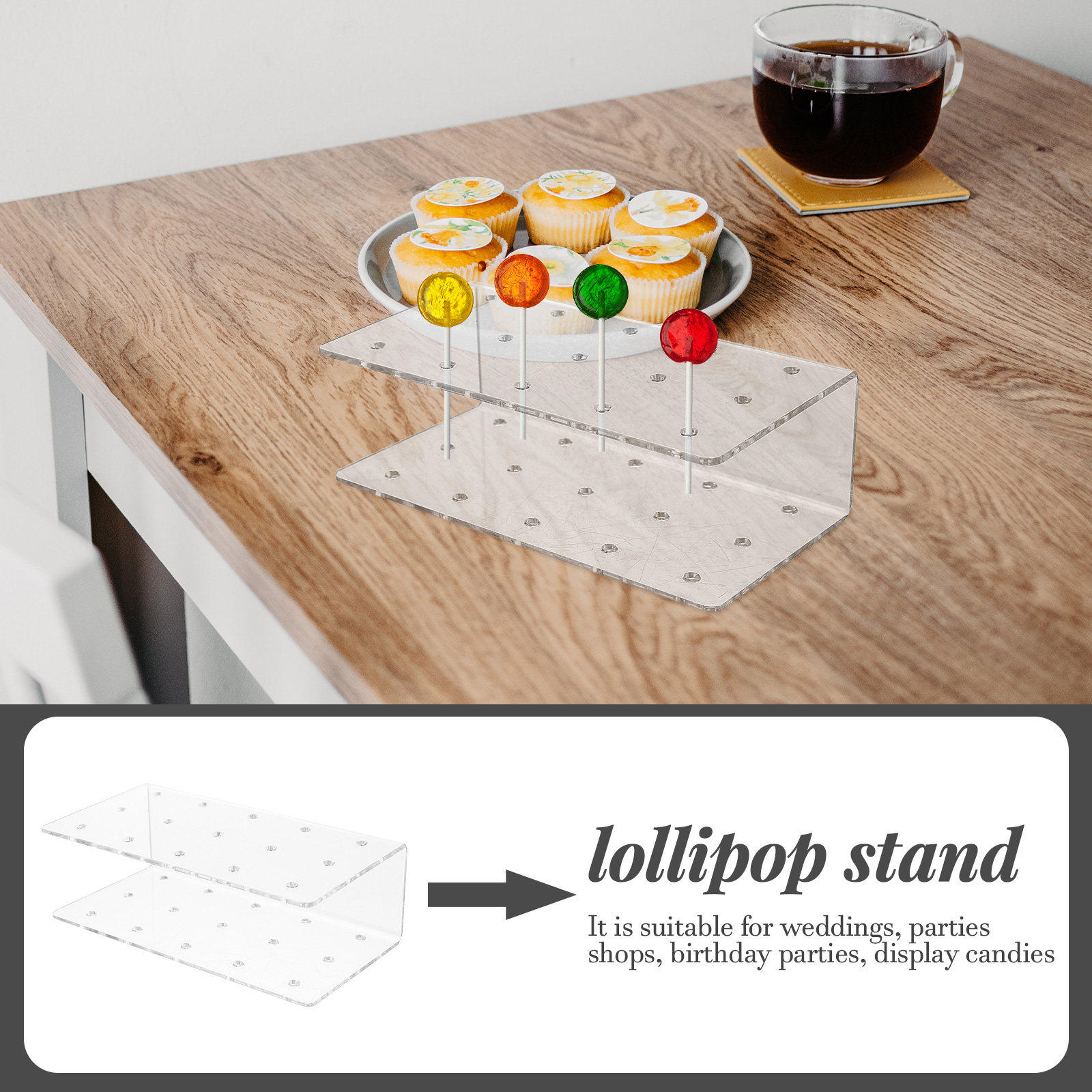 Acrylic Lollipop Display Rack  – Event Party Shop recenzja i cena
