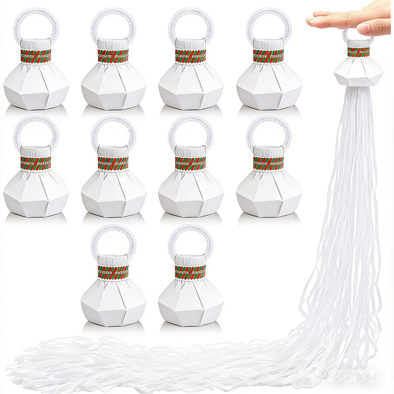 10pcs White Streamers Poppers  – Confetti Cannon Tube recenzja i cena