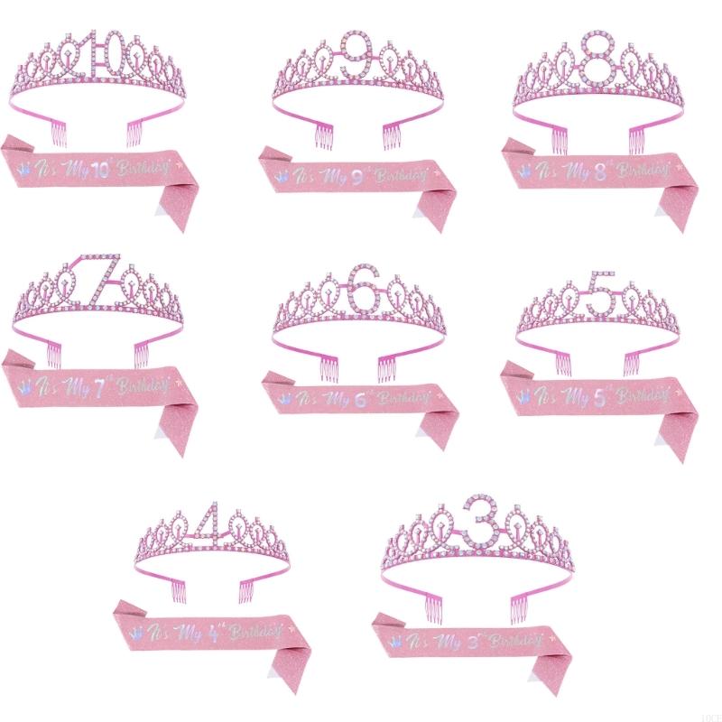 Glittering Pink Birthday Tiara – Birthday Sash Glitter recenzja i cena