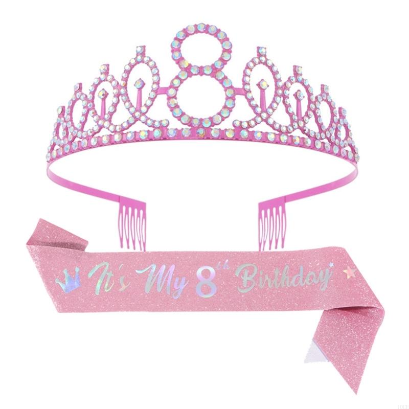 Glittering Pink Birthday Tiara – Birthday Sash Glitter recenzja i cena