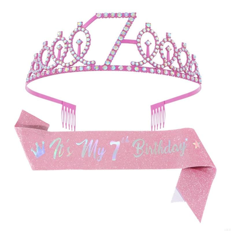 Glittering Pink Birthday Tiara – Birthday Sash Glitter recenzja i cena