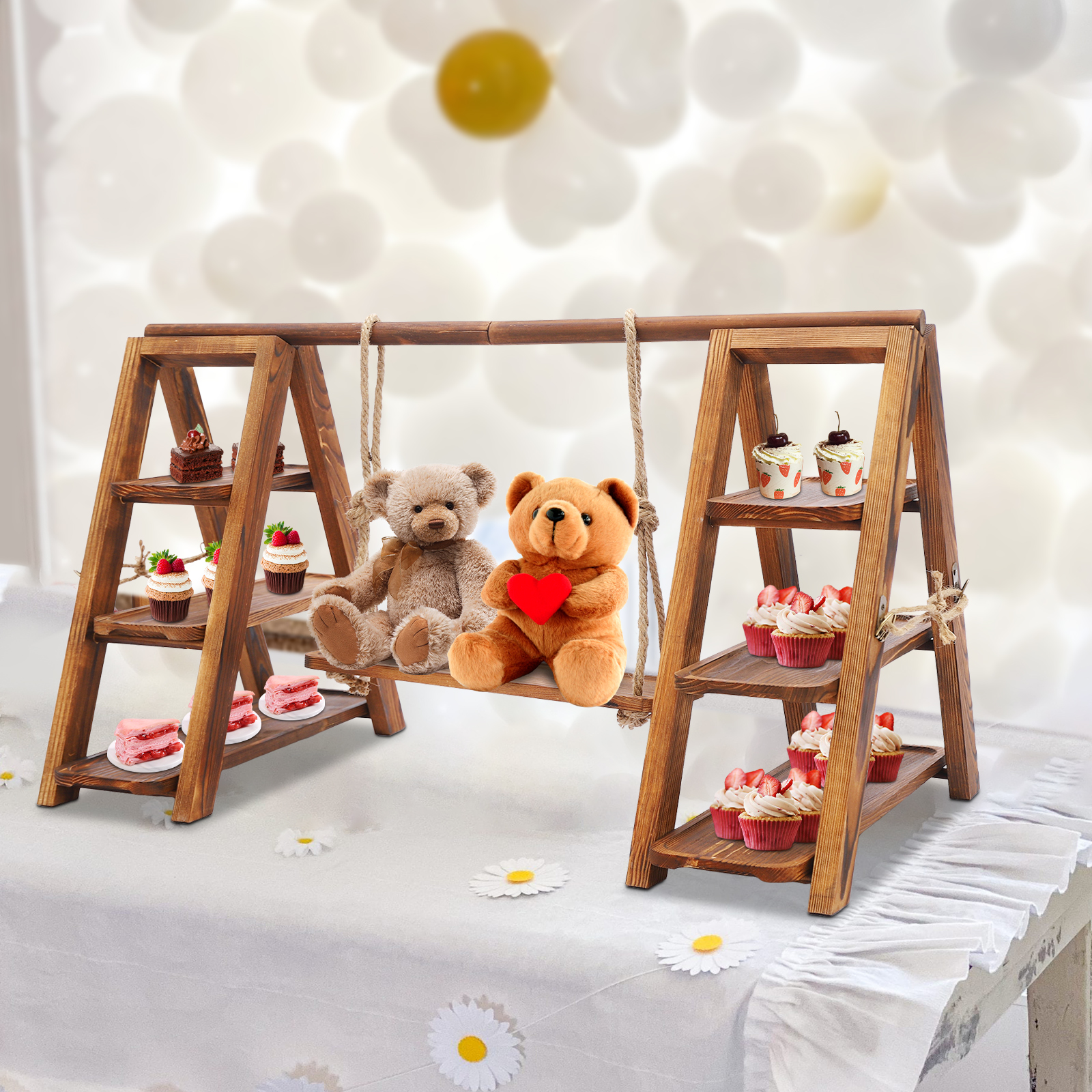 Wooden Dessert Display Stand C – Cupcake Stand Tier recenzja i cena