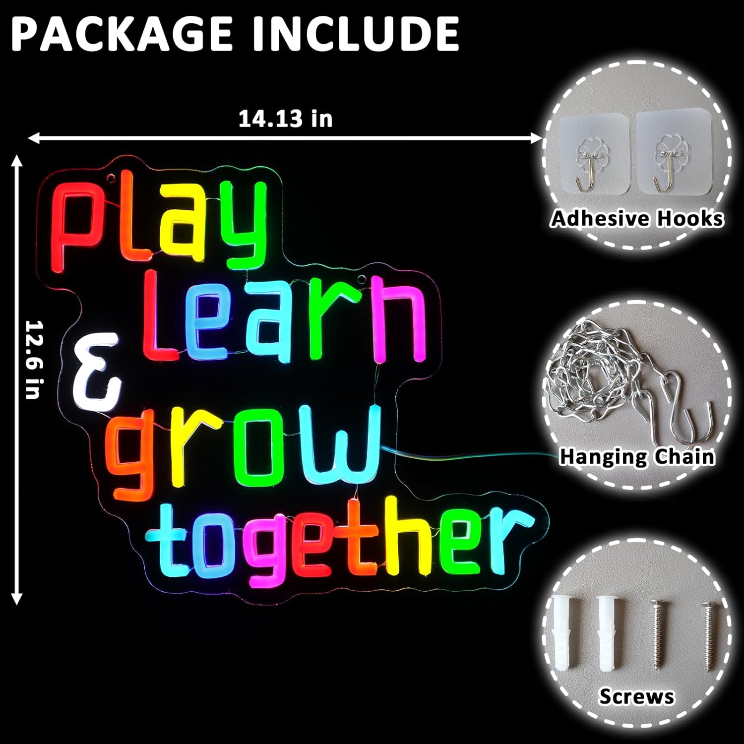Play Learn Grow Together Neon  – Neon Sign Party recenzja i cena
