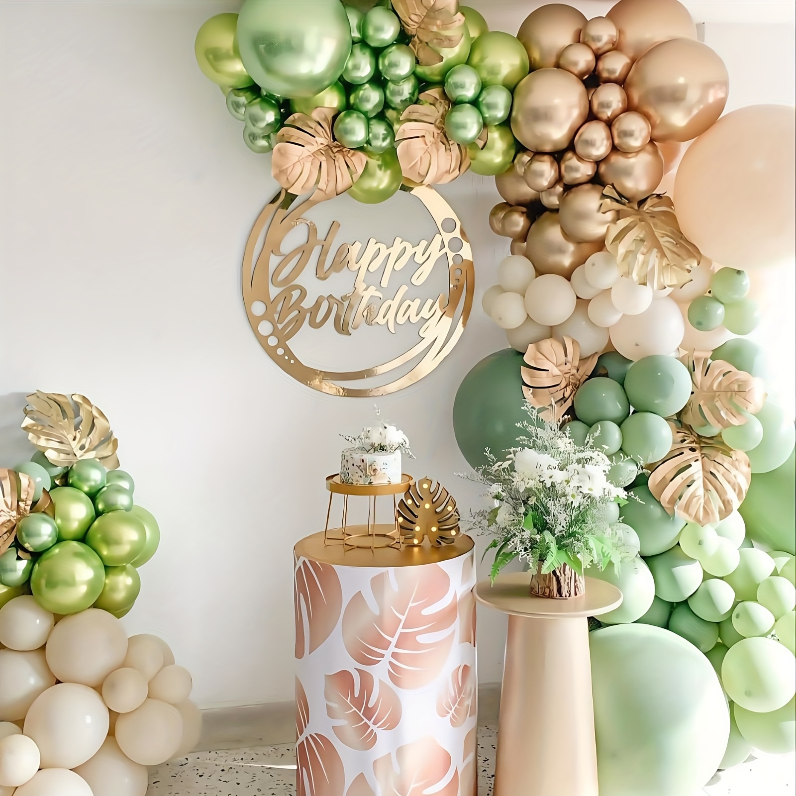 88pcs Sage Green & Golden Ball – Balloon Arch Kit recenzja i cena