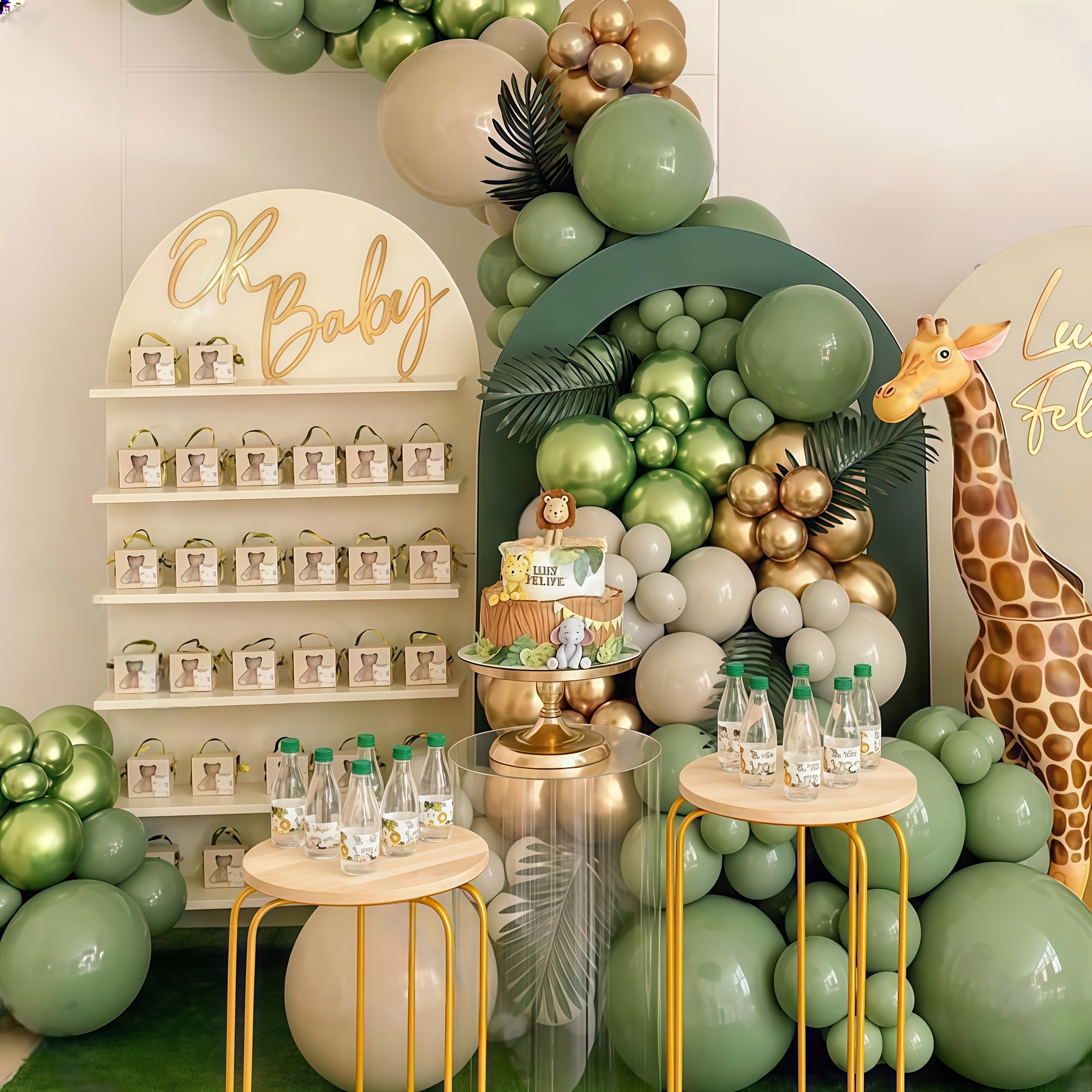 88pcs Sage Green & Golden Ball – Balloon Arch Kit recenzja i cena