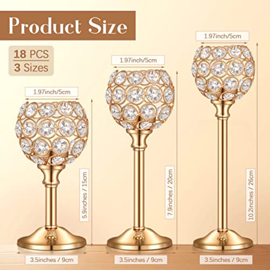 18 Pieces Crystal Candle Holde – Centerpiece Stick recenzja i cena