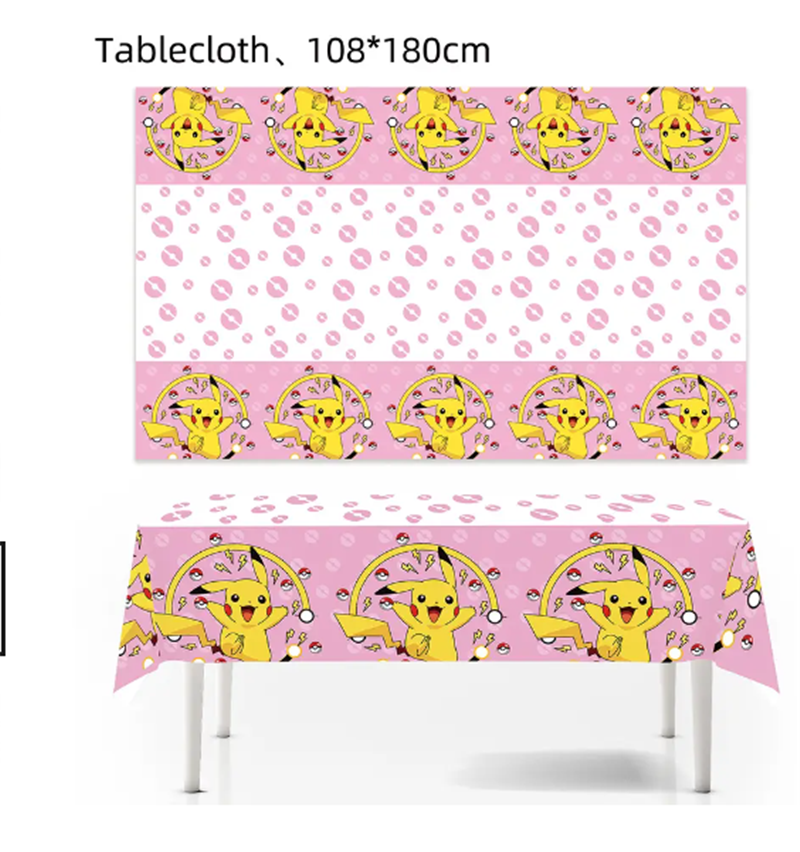 1pc Pikachu Pokemon Tablecloth – Table Cloth Disposable recenzja i cena