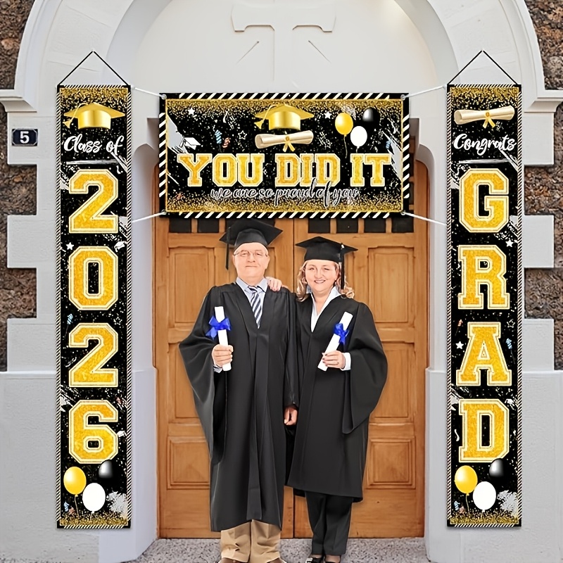 2D 3Pcs 2026 Graduation Banner – Party Banner Gold recenzja i cena