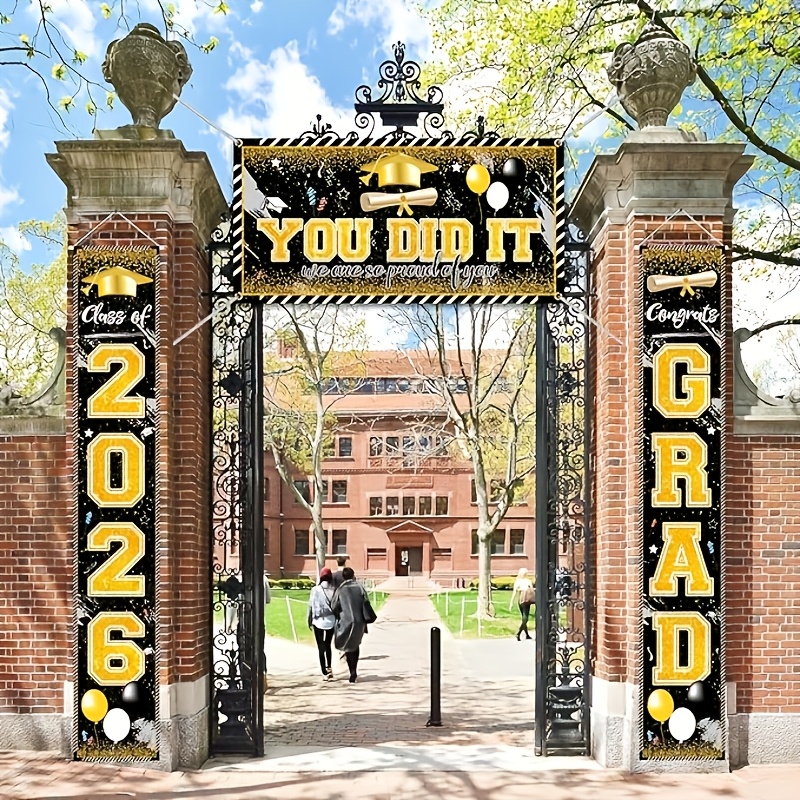 2D 3Pcs 2026 Graduation Banner – Party Banner Gold recenzja i cena