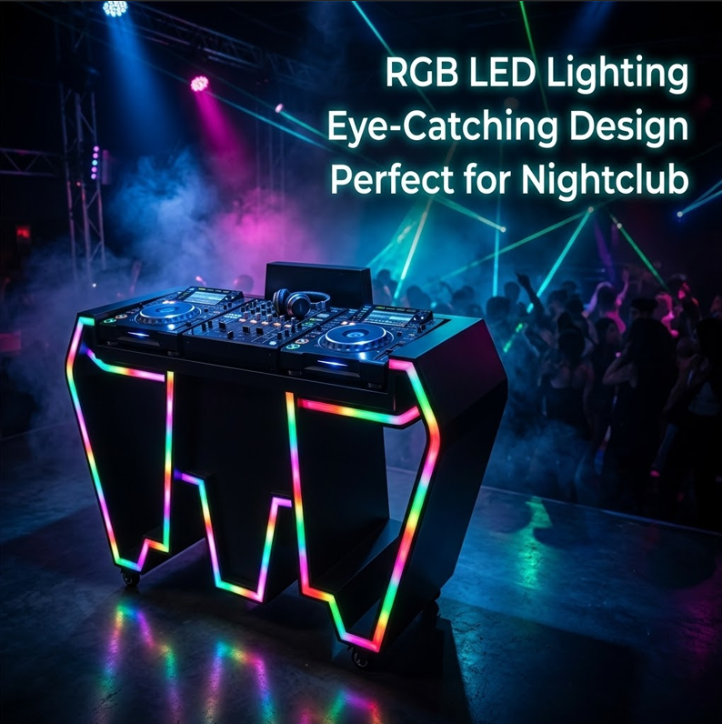 Custom Metal LED DJ Booth Tabl – Event Suppliers recenzja i cena