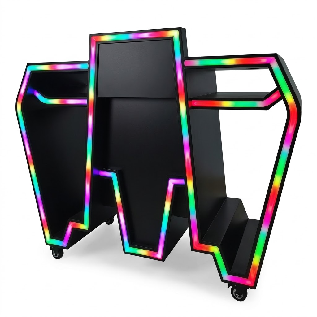 Custom Metal LED DJ Booth Tabl – Event Suppliers recenzja i cena