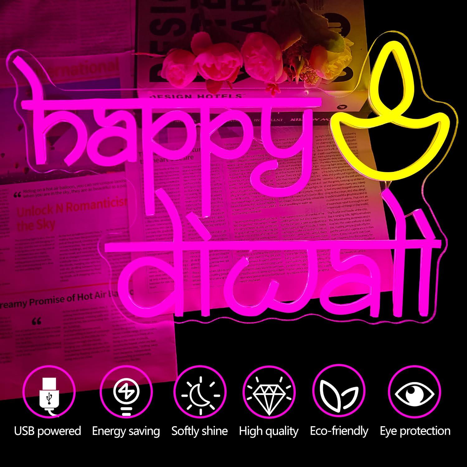 Happy Diwali Neon Sign USB Pow – Neon Sign Party recenzja i cena