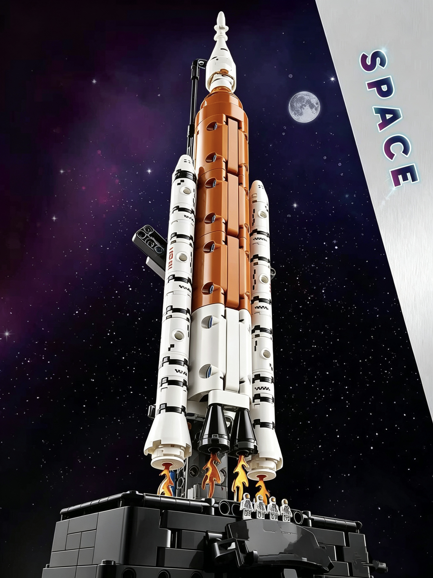 632PCS Space Launch legoed art – Event Launch Party recenzja i cena