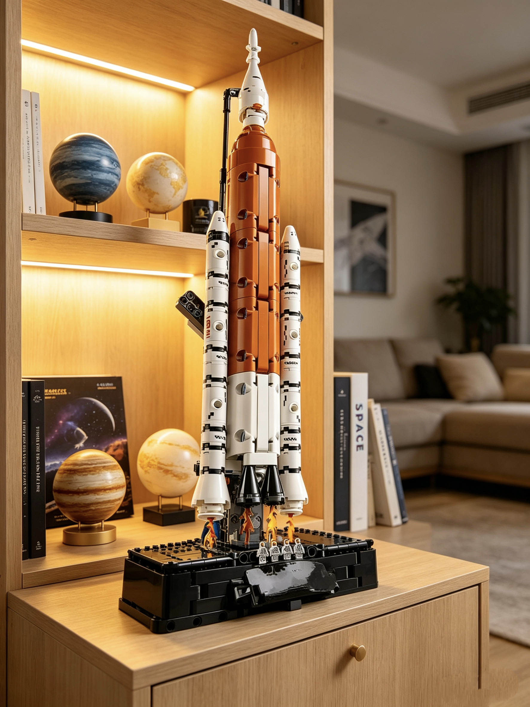 632PCS Space Launch legoed art – Event Launch Party recenzja i cena