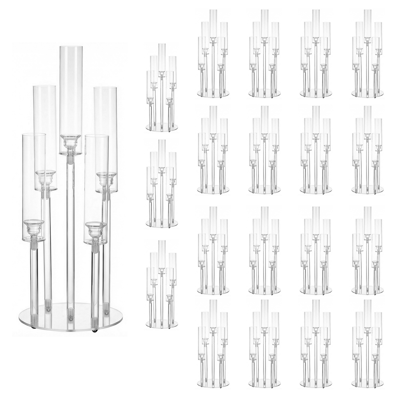 20/10PCS 5 Arm Acrylic Candles – Centerpiece Stick recenzja i cena