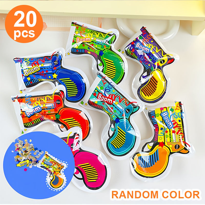 20 Colorful Confetti Poppers,  – Confetti Cannon Tube recenzja i cena