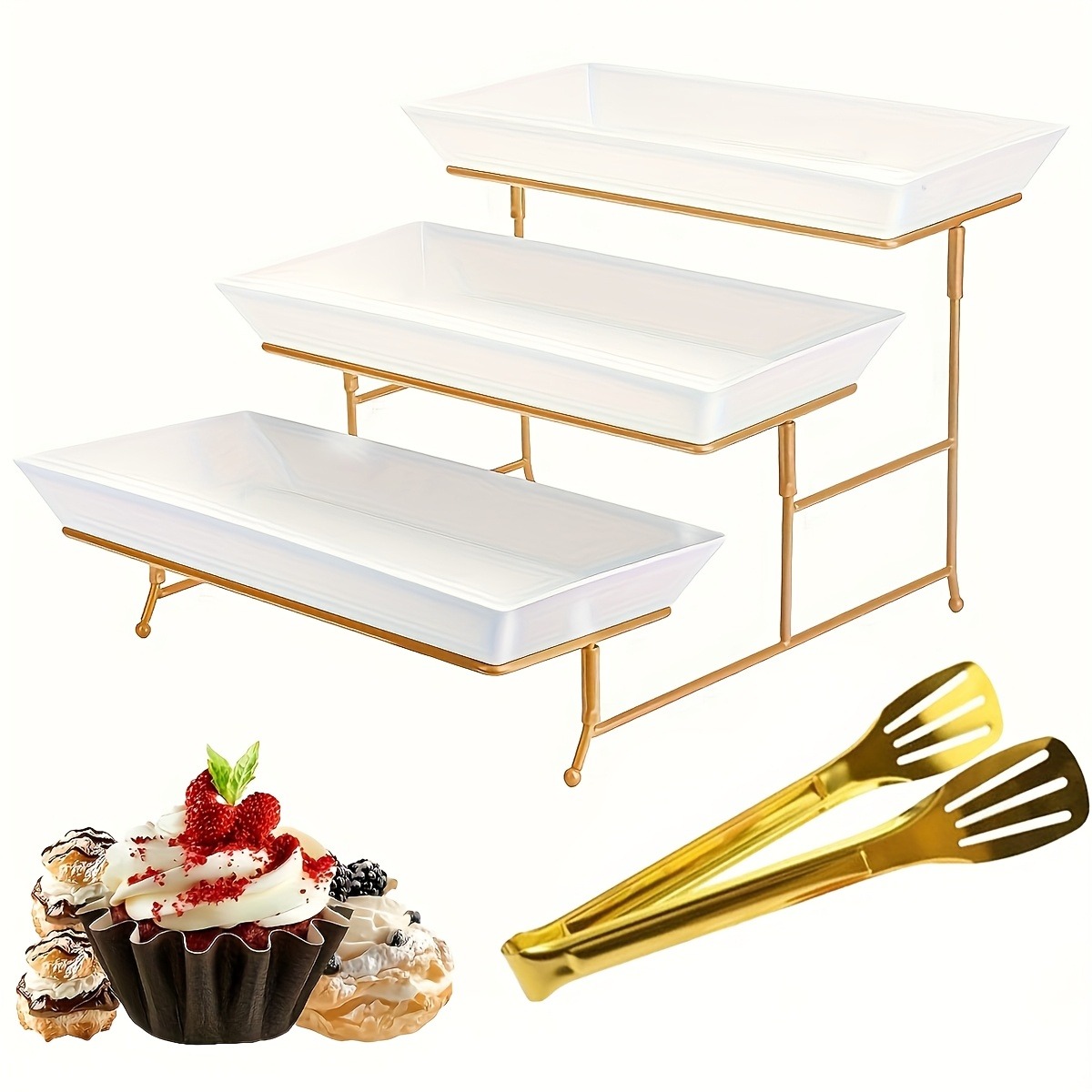 White Tiered Serving Stand + T – Cupcake Stand Tier recenzja i cena