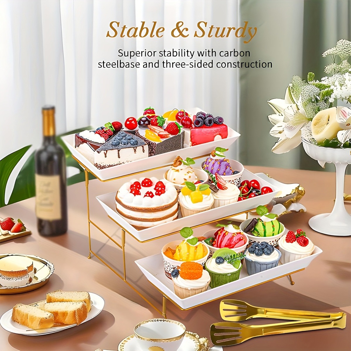 White Tiered Serving Stand + T – Cupcake Stand Tier recenzja i cena