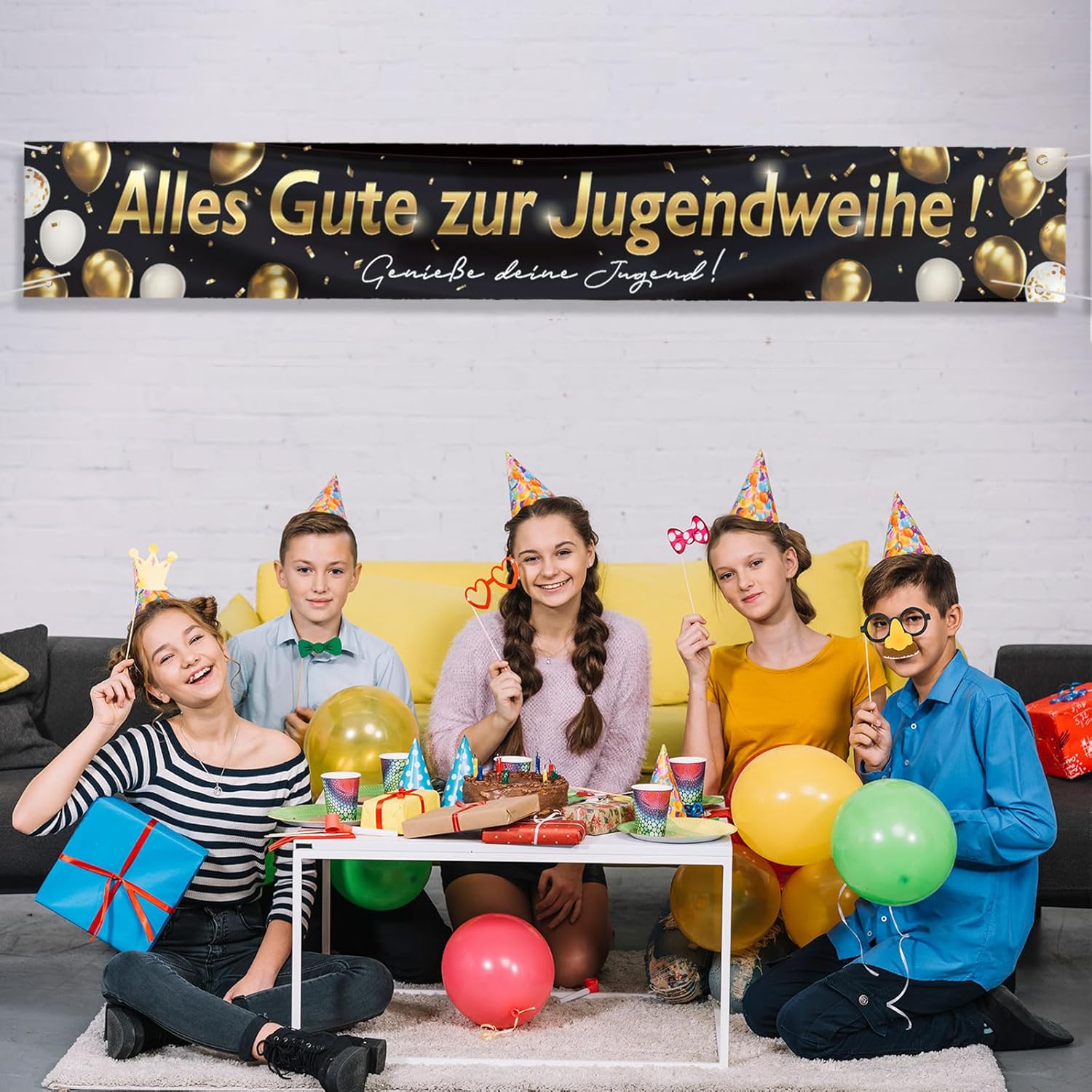 Jugendweihe Deko,Jugendweihe B – Party Banner Gold recenzja i cena