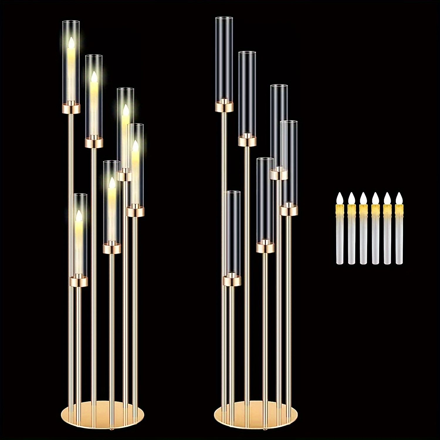2 Sets Floor Candelabra 6 Arms – Centerpiece Stick recenzja i cena