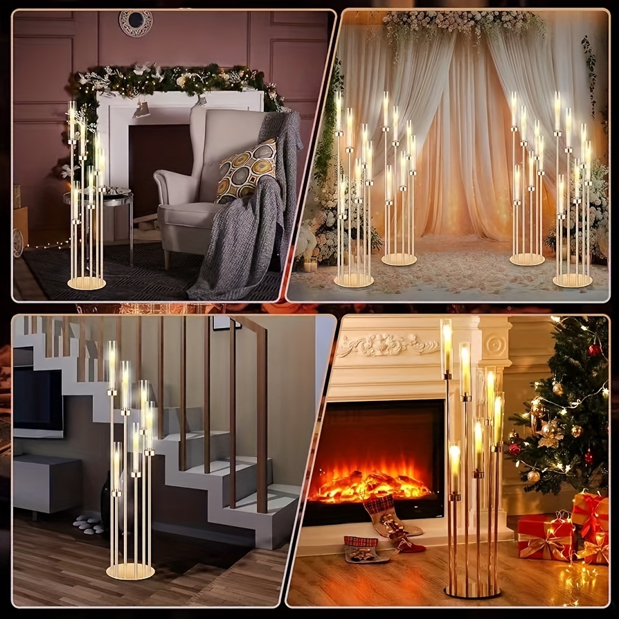 2 Sets Floor Candelabra 6 Arms – Centerpiece Stick recenzja i cena
