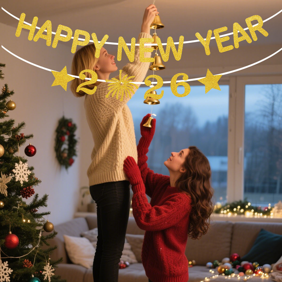 1Set 2026 Happy New Year Decor – Party Banner Gold recenzja i cena