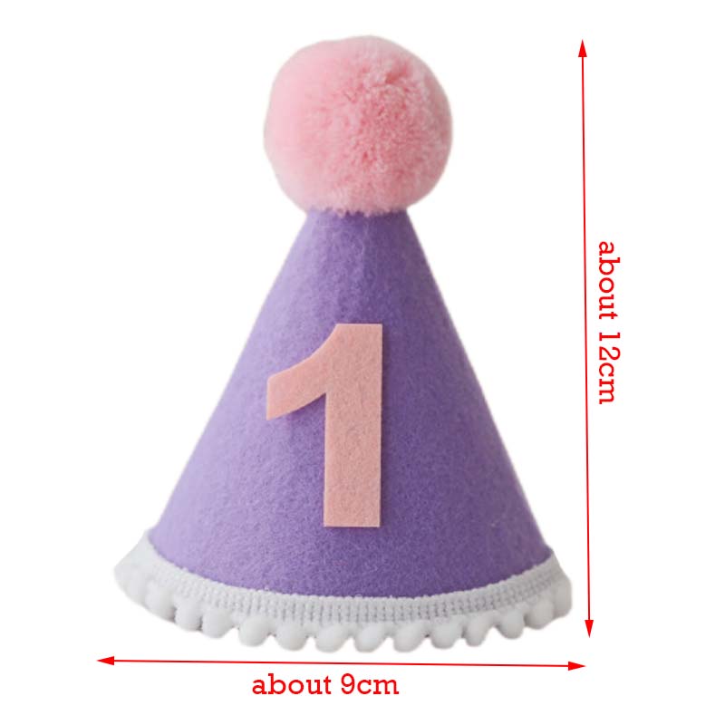 Purple Birthday Hat 1 2 3 4 5  – Party Hat Cone recenzja i cena
